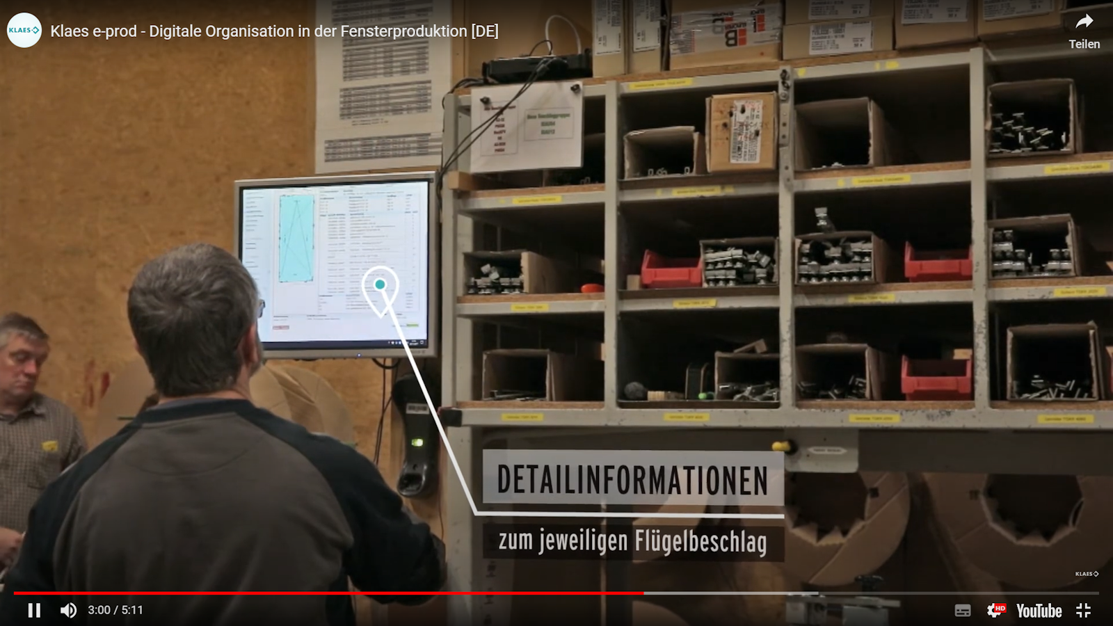 Welche Beschlagteile müssen an diesen Rahmen? Klaes e-prod liefert die Antwort nach einem Scan.